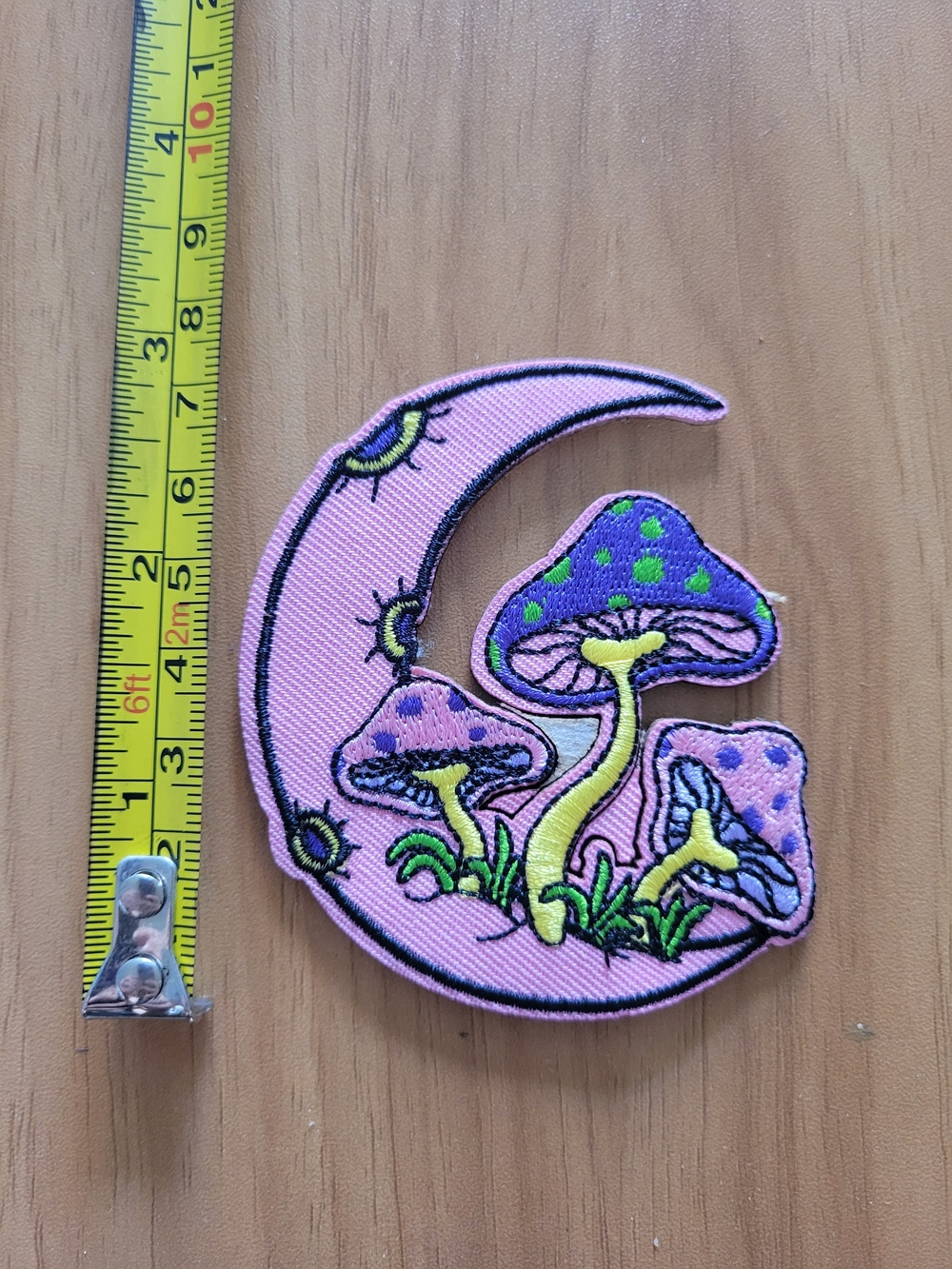 πBUY 2 GET 1 FREEπPink Crescent Moon Mushroom Embroidered Patch
